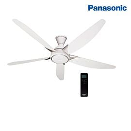 Quạt trần Panasonic F-60GDS-BE - 5 cánh, có remote, động cơ DC tiết kiệm điện 9 cấp độ gió, ti dài, màu be