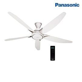 Quạt trần Panasonic F-60GDS-BE - 5 cánh, có remote, động cơ DC tiết kiệm điện 9 cấp độ gió, ti dài, màu be