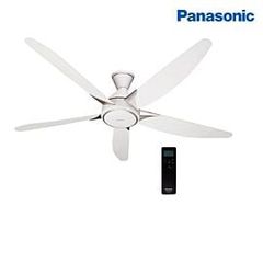 Quạt trần Panasonic F-60GDS-BE - 5 cánh, có remote, động cơ DC tiết kiệm điện 9 cấp độ gió, ti dài, màu be