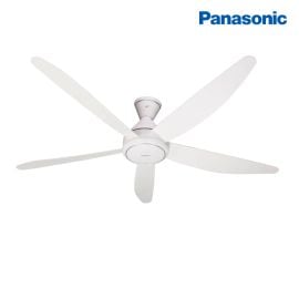 Quạt trần Panasonic F60GDN-LG - 5 cánh, có remote, 40W, ti dài 28.8cm, động cơ DC tiết kiệm điện 9 cấp độ gió, màu bạc