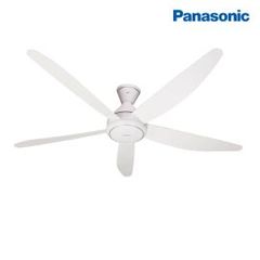 Quạt trần Panasonic F60GDN-LGS - 5 cánh, có remote, 40W, ti dài 21.2cm, động cơ DC tiết kiệm điện 9 cấp độ gió, màu bạc