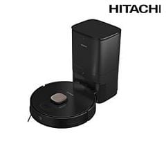 Robot hút bụi lau nhà Hitachi RV-X20P, tường ảo thông minh, lên lịch dọn vệ sinh, tự động về trạm sạc, 5000 Pa, <70 dBA, màu đen