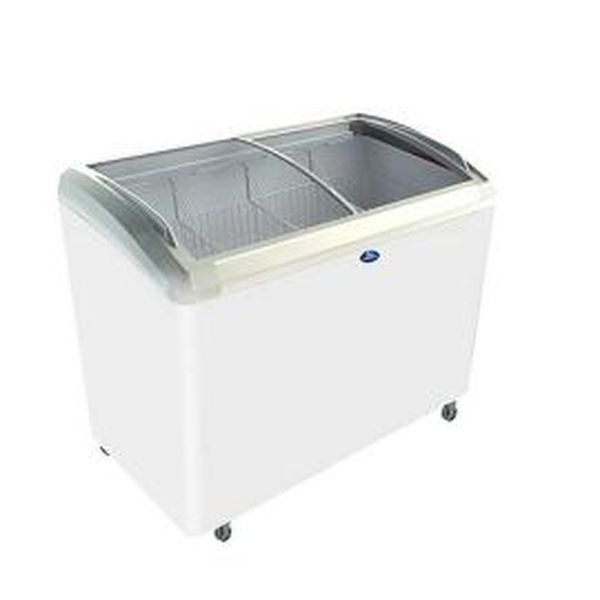 Tủ đông kính cong Sanden intercool SNC-0375, 330L, 1 ngăn đông, 1220x695x920, Gas R290,