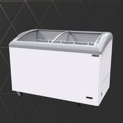 Tủ đông Sanden 520L kính cong SNC-0525, cửa lùa, gas R290a tiết kiệm điện, -18ºC đến -22ºC,