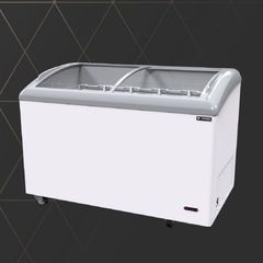 Tủ đông Sanden 520L kính cong SNC-0525, cửa lùa, gas R290a tiết kiệm điện, -18ºC đến -22ºC,