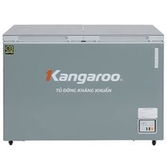 Tủ đông Kangaroo 286L kháng khuẩn KGFZC286IK1 Mặt kính (Dàn Đồng,1 ngăn 2 cánh), 1155 x 580 x 859, Màu ghi.