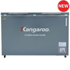 Tủ đông mát Kangaroo 327L Nano kháng khuẩn KGFZ389NK2, 2 ngăn 2 cánh, mặt kính cường lực, 1270x688x858