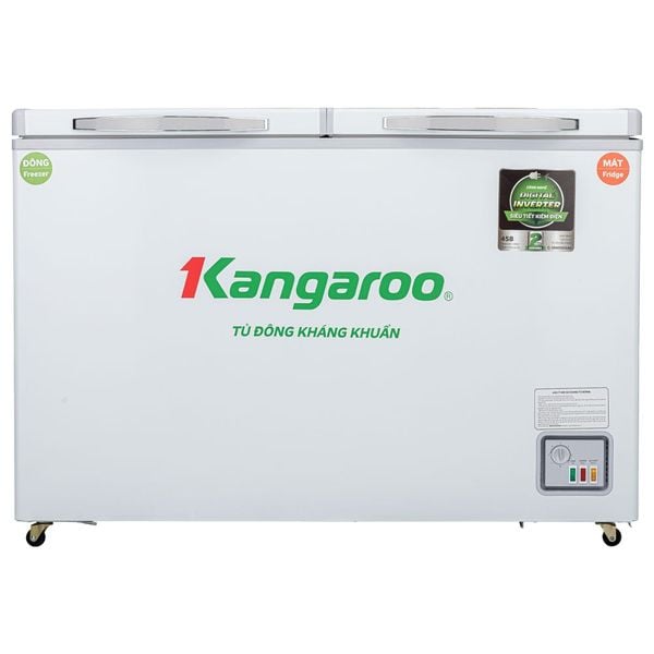 Tủ đông Kangaroo kháng khuẩn Inverter 230 lít KGFZ320IC2 (dàn đồng, 2 ngăn 2 cánh, lòng tủ phủ Nano kháng khuẩn, màu trắng)