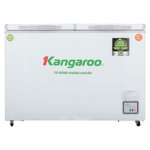 Tủ đông mát Kangaroo 252L KGFZ400IC2 ̣- Inverter; Kháng khuẩn; 2 ngăn 2 cánh, dàn đồng, công nghệ Nano kháng khuẩn, có bánh xe và giỏ đựng; 1155*627*859