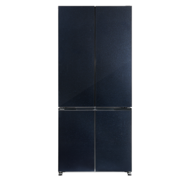 Tủ lạnh 4 cánh Panasonic 520L NR-XZ590HGKV, AI Econavi và Inverter, kháng khuẩn Ag Clean 99,9%, Đông mềm chuẩn -3°C, làm đá tự động, mặt kính đen ánh kim xanh, thiết kế âm tường, Kích thước H×W×D (C×R×S): 1890-810-650