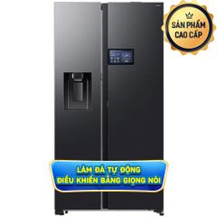 Tủ lạnh SBS Samsung 615L RS90F65D2FSV- Tích hợp màn hình AI bên ngoài cửa tủ, mở cửa 1 chạm, làm đá tự động, lấy nước và đá ngoài. Mặt thép. CSPF 1.43; 625 kWh/năm