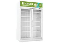 Tủ mát đứng Sanden 2 cánh inverter dung tích 1100L SPM-1200C có sấy kính. KT 1200x750x2050