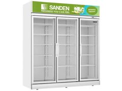 Tủ mát đứng Sanden 3 cánh dung tích 1650L inverter SPM-1800C có sấy kính. KT 1800x660x2050