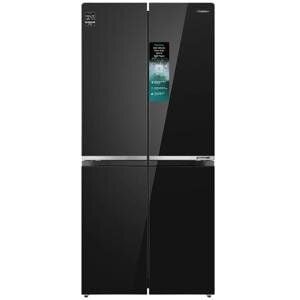Tủ lạnh 4 cánh Hisense inverter RQ559N4EBU 427L - Màu đen, mặt gương - 2 dàn lạnh độc lập; Super Cool & Super Freeze - khay đá xoay.