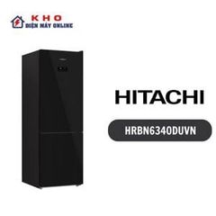 Tủ lạnh Hitachi Inverter 323 lít HRBN6340DUVN (Kiểu tủ ngăn đá dưới,Inverter x Làm lạnh kép.Ngăn rau công nghệ Max Fresh.Công nghệ ion hóa.Ngăn Chill tươi ngon -1°C), Màu đen ánh sao.
