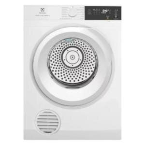 Máy sấy thông hơi Electrolux 9kg EDS904H3WC (Làm mới quần áo mà không cần giặt, Sấy đảo chiều chống nhăn, Chương trình diệt khuẩn chuyên sâu, Cảm biến sấy bảo vệ áo quần, Giảm phai màu đến 80%*, Sấy nhanh cho lượng đồ ít Màu trắng)