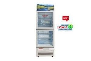 Tủ mát đứng Sanaky 340L VH-408W3L(Dàn lạnh:Nhôm,R600a,2 cánh kính mở,Công nghệ kính Low-E. Inverter)