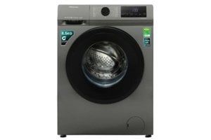 Máy giặt cửa trước Hisense 8.5 kg WFQP8523BT ( Công nghệ giặt Pure bằng vòi phun áp suất cao, giặt hơi nước loại bỏ dị ứng, tự vệ sinh lồng giặt, 1.400 vòng. Màu xám)