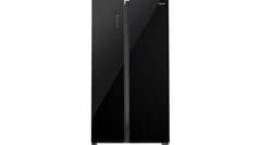 Tủ lạnh SBS Hisense 544L RS708N4EBU - Màu đen mặt gương, làm lạnh đa chiều, inverter tiết kiệm điện, ngăn chuyển đổi linh hoạt , bảng điều khiển ngoài)