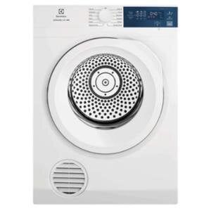 Máy sấy thông hơi Electrolux 9kg EDV904H3WC (Sấy đảo chiều chống nhăn, Chương trình diệt khuẩn chuyên sâu, Cảm biến sấy bảo vệ áo quần, Giữ trang phục bền màu lâu hơn, Sấy nhanh cho lượng đồ ít, Lồng sấy cỡ lớn tiện lợi. Màu trắng)