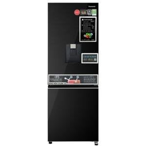 Tủ lạnh Panasonic 300L NR-BV331WGKV. Ngăn đá dưới, NanoX, cấp đông mềm, lấy nước ngoài, đá tự động Màu đen