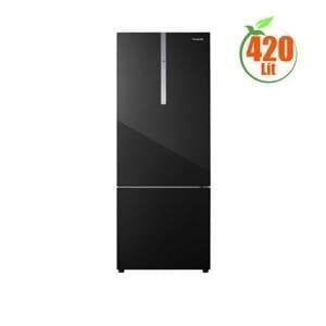 Tủ lạnh Panasonic 420L NR-BX471XGKV - Màu gương đen - Ngăn đông dưới 112L; Ngăn đông mềm Prime Fresh+; Ag Clean; Ngăn rau củ Fresh Safe độ ẩm 90%; Econavi; nanoeX; CSPF=1.87; 399 kWh/năm (686x697x1790)