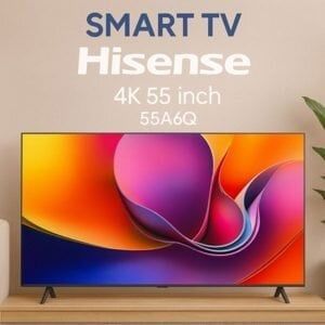 TV Hisense 55-inch 4K 55A6Q 2025 60Hz- Vidaa OS; 330 Nits; Wi-Fi 5; AIPQ; 4K AI Upscaler; Dolby Vision; DTS Virtual X 2.0 16W