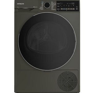 Máy sấy quần áo Heatpum 10kg Hitachi TD-100XFVEM - Màu xám - Khử trùng bằng tia cực tím; 14 chế độ sấy; có đèn led trong lồng; Turkey
