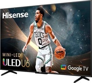 TV Hisense 75-inch ULED Mini-LED 4K 75U6Q 144Hz - Vidaa 8.5; Quantum Dot; Dolby Vision-Atmos; HDR 10+; Loa 2.1 40W; Wi-Fi 2.4/5.0GHz; BT5.0;
