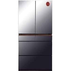 Tủ lạnh Hitachi Multi Door 670L R-GW670TV-XK ( ngăn chân không, làm đá tự động, làm lạnh bằng hơi ẩm, cấp đông bằng cảm biến, cửa gương). Mặt kính đen.