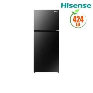 Tủ lạnh 2 cửa Ngăn đông trên Hisense inverter RT328N4EBND - 249L (Lấy nước ngoài tiện lợi, diệt khuẩn khử mùi ngăn mát và ngăn đông, ngăn trữ lạnh 0 độ, mặt thép vân nhám, cửa mở 90 độ. Màu xám) )