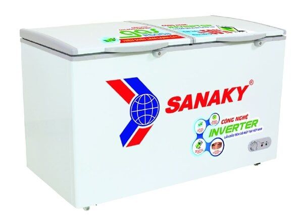 Tủ đông mát Sanaky 220L inverter VH-2899W3 - 1 đông + 1 mát; 2 cánh; Dàn đồng; R600a; 1080*620*845