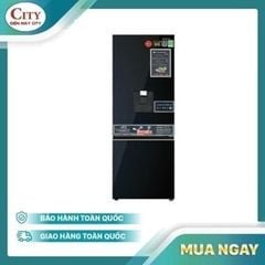 Tủ lạnh Panasonic 325L NR-BV361WGKV. Ngăn đá dưới, Nano X, cấp đông mềm, lấy nước ngoài.đá tự động.Màu đen. CSPF 1.9