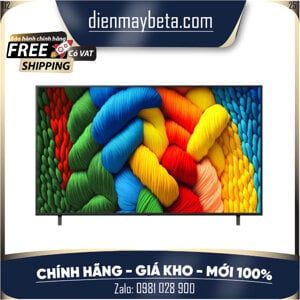 TV LG 75 -inch NanoCell 4K 75NANO80ASA, 60Hz - webOS 25; α7 AI Processor 4K Gen8; HDR 10; α7 AI Sound Pro,Nano Color, loa 20W, model 2025