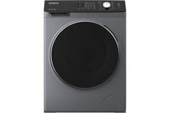 Máy giặt sấy cửa trước Hitachi giặt 8.5kg/ sấy 5kg BD-D852HVOS (giặt nước nóng giảm mùi hôi, diệt khuẩn, chống nhăn, động cơ inverter. Màu xám sáng)
