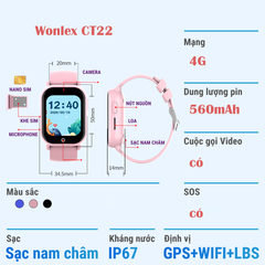 Đồng Hồ Thông Minh Wonlex CT22 nhỏ gọn