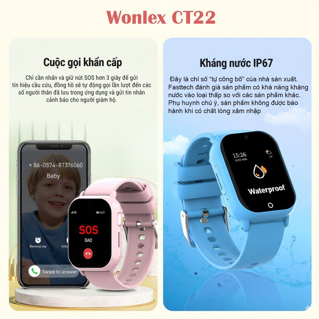 Đồng Hồ Thông Minh Wonlex CT22 nhỏ gọn