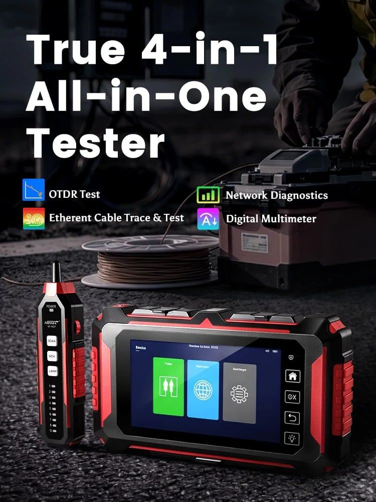 NOYAFA NF-8607 Model All in One: OTDR + OPM + VFL + Test cáp mạng + Đồng hồ đo VOM