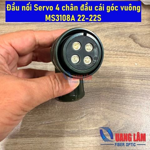 Đầu nối Servo 4 chân đầu cái góc vuông  MS3108A 22-22S