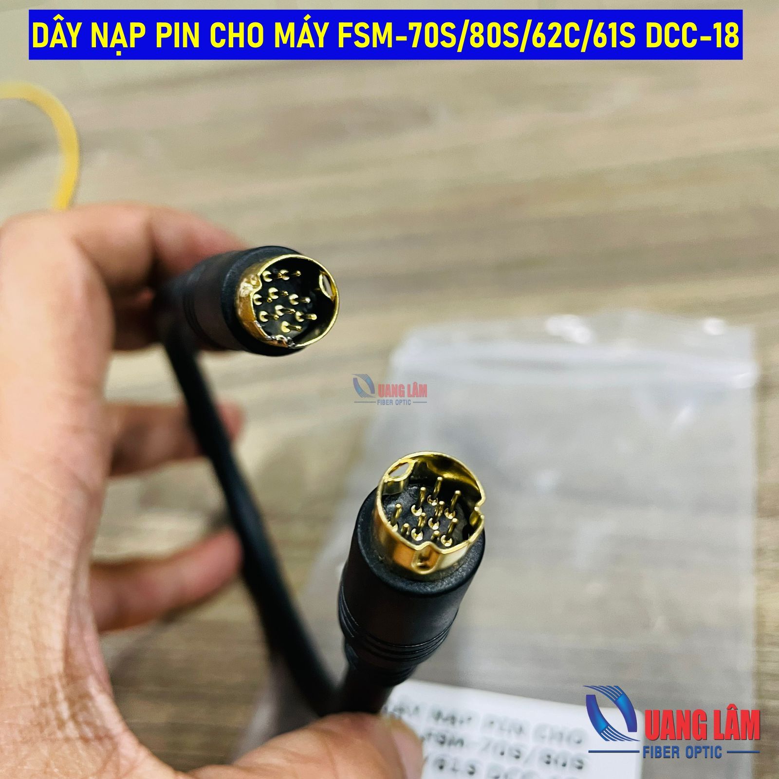 Dây sạc DCC-18 Fujikura (Nối giữa Adapter sạc ADC-18 và Pin sạc BTR-09) FSM-70S, FSM-70S+, FSM-62C, FSM-61S