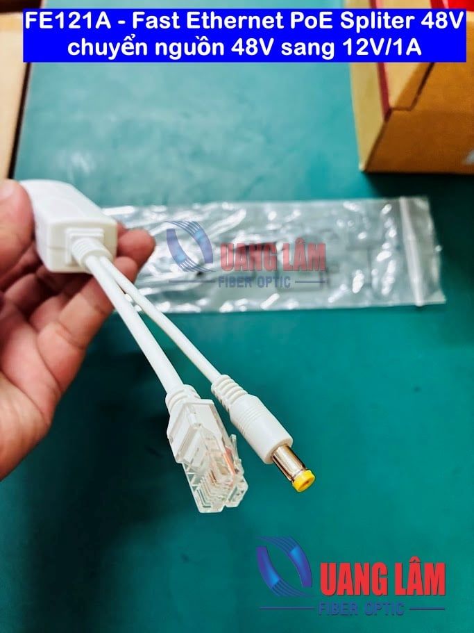 FE121A - Fast Ethernet PoE Spliter 48V chuyển nguồn 48V sang 12V/1A