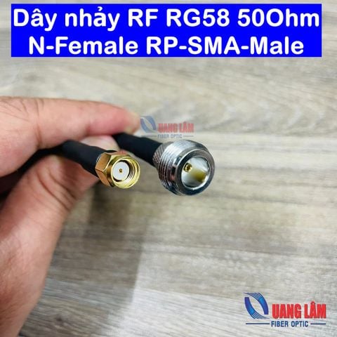 Dây nhảy RF RG58 50Ohm N-Female RP-SMA-Male