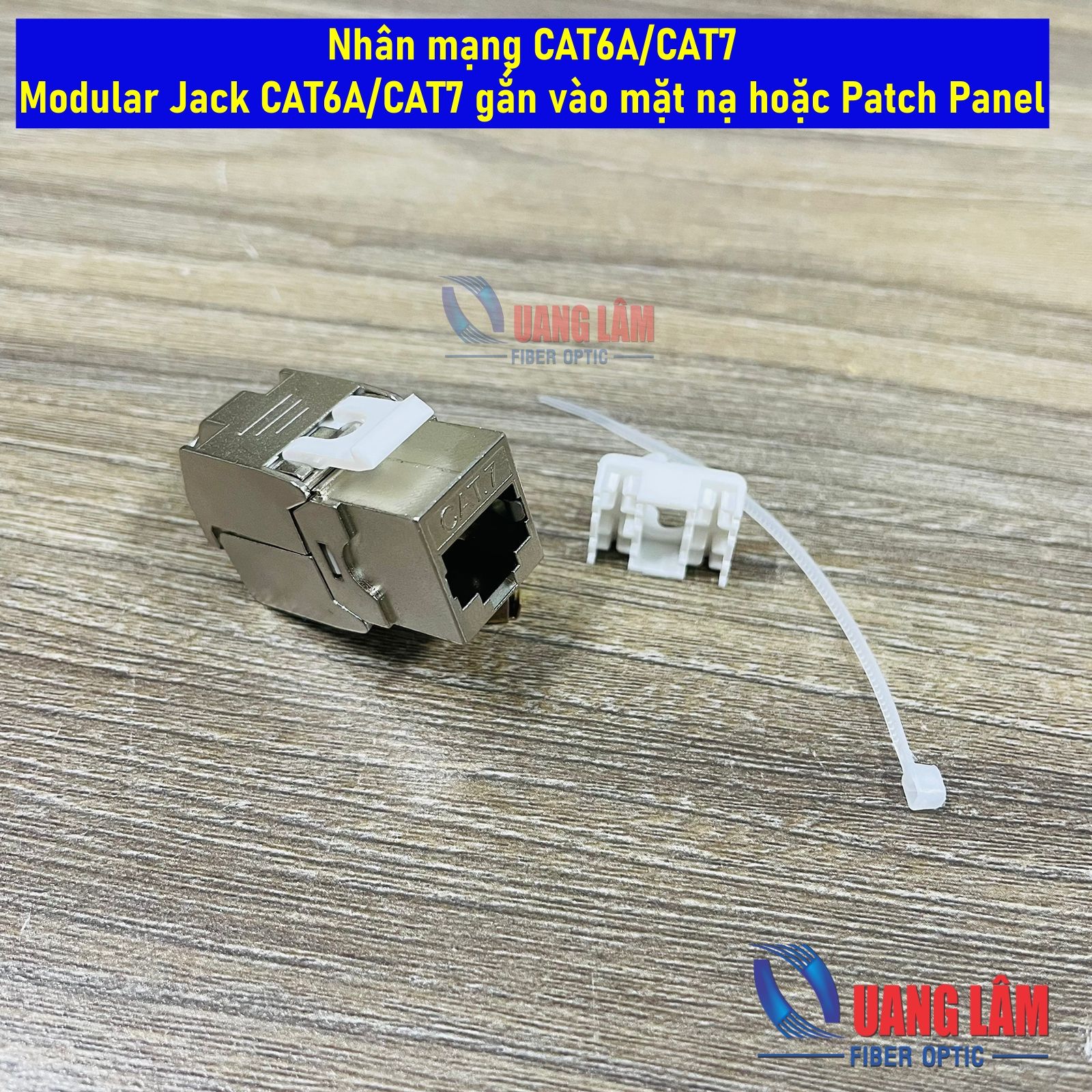 Nhân mạng CAT6/CAT6A/CAT7 RJ45 Có chống nhiễu (P/N: FTK-KJF6A7-B1) gắn vào mặt nạ hoặc Patch Panel