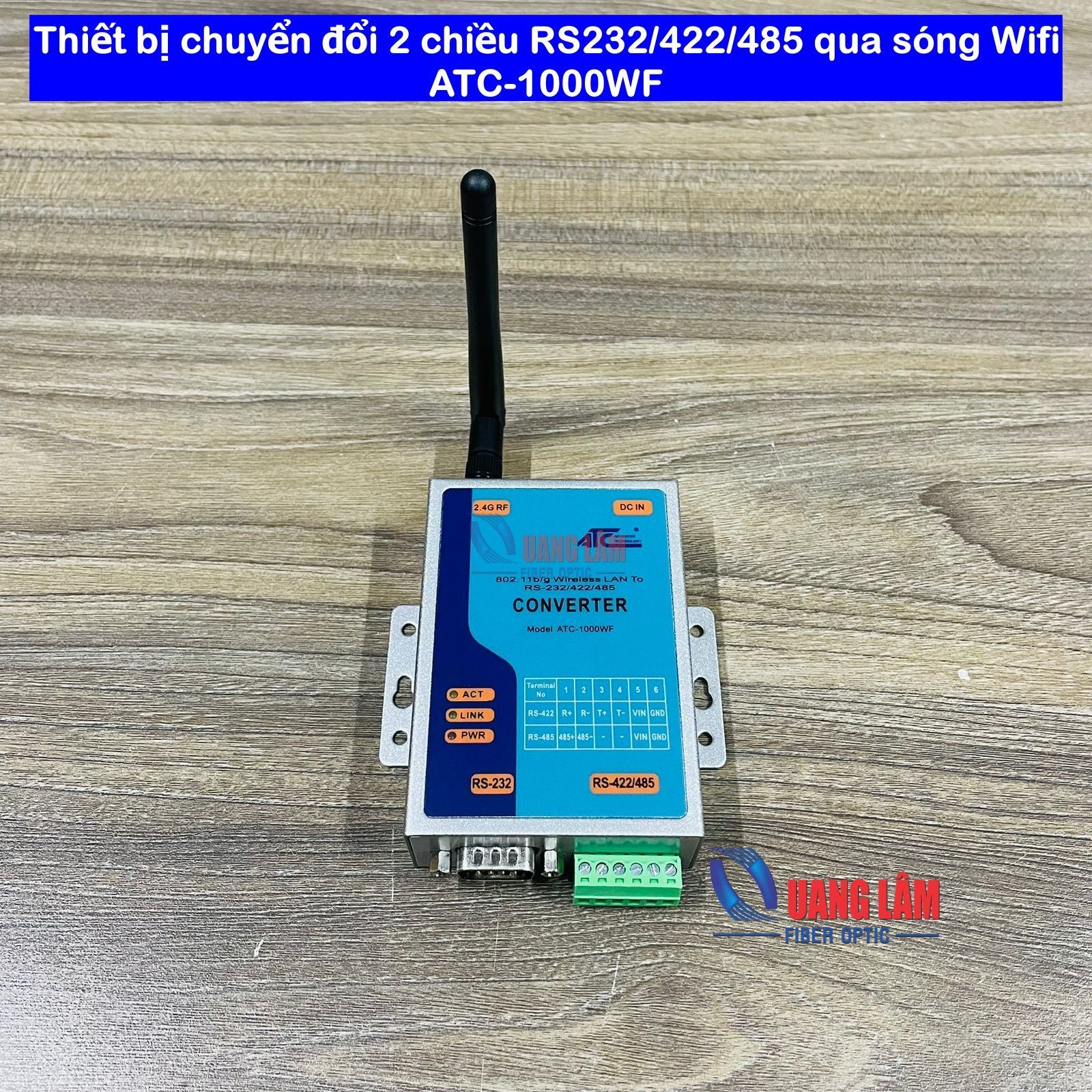 ATC-1000WF: Thiết bị chuyển đổi 2 chiều RS232/422/485 qua sóng Wifi
