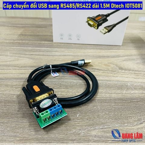 Cáp chuyển đổi USB sang RS485/RS422 dài 1.5M Dtech IOT5081