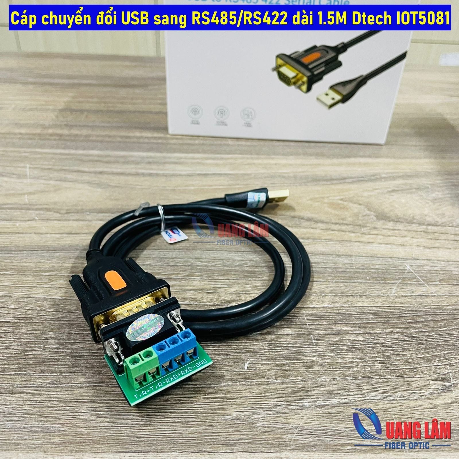 Cáp chuyển đổi USB sang RS485/RS422 dài 1.5M Dtech IOT5081
