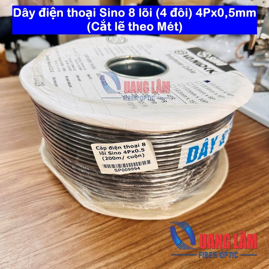 Dây điện thoại Sino 8 lõi (4 đôi) 4Px0,5 (Cắt lẽ theo Mét)