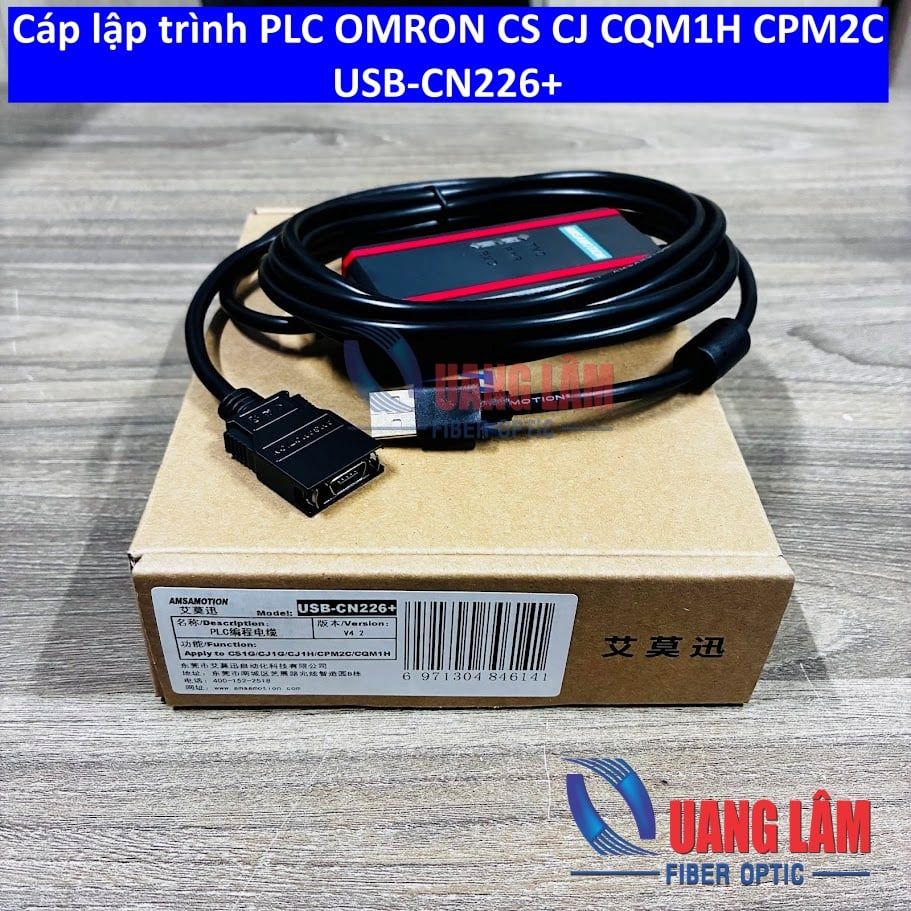 Cáp lập trình PLC OMRON CS CJ CQM1H CPM2C USB-CN226+