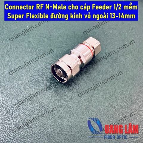 Connector RF N-Male cho Feeder 1/2 (Super Flexible)