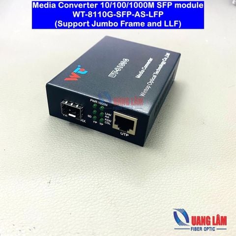 Media Converter SFP slot dùng gắn SFP Single Mode hoặc Multi Mode WT-8110G-SFP-AS-LFP